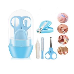 Kit de Cortaúñas Portátil para Bebes 4 Piezas -Celeste