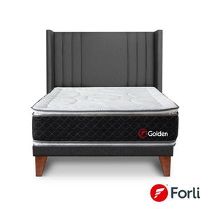 Dormitorio Europeo Golden 2 Plazas Cabecera De Luxe Gris