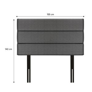 Cabecera Forli Superior Queen Gris