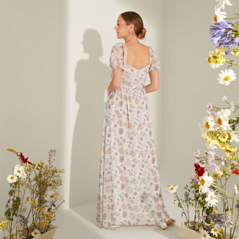 Vestido Malabar x La Papelerie Mujer Largo Angel Real Plaza