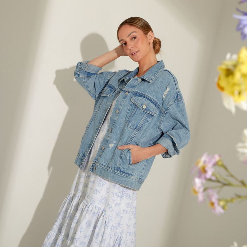 Casaca Malabar x La Papelerie Mujer Cloud Real Plaza