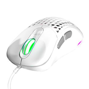 Mouse Gamer VSG Aquila Air Alámbrico Blanco Brillante