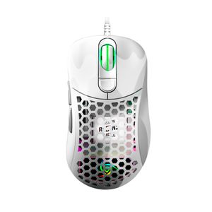 Mouse Gamer VSG Aquila Air Alámbrico Blanco Brillante