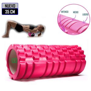 Foam Roller 35cm Rodillo de Espuma para Masaje Rosado