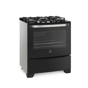 Cocina de Pie a Gas con 5 Quemadores Electrolux 76GS Negro