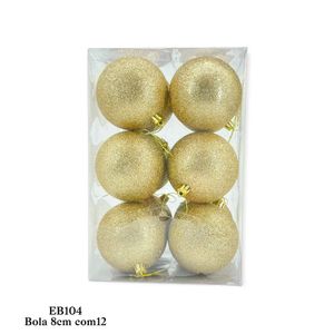 Bola 8cm Gliter set de 12 EB104 Floripa