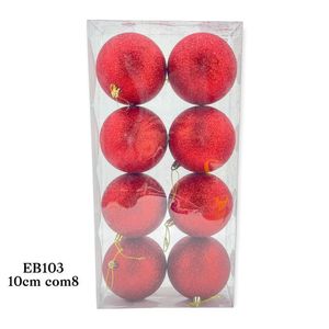 Bola 10cm Gliter set de 8 EB103 Floripa