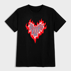 Polo Hombre Camiseta Yansus con Estampado de Corazón