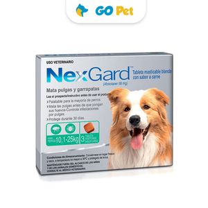 Antipulgas Nexgard 68 Mg Perros De 10.1 Kg A 25 Kg X 3 Und