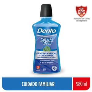 Enjuague Bucal Dento Extra Cool - Frasco 980 ML