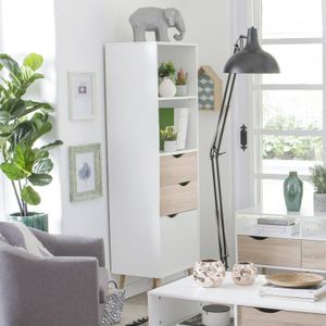 Estante Vintage Ivana Blanco/Oak 171 cm