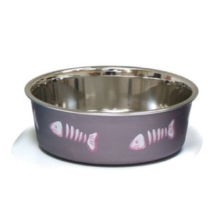 Plato para Gato de 14cm Diseño Pescados Rosado
