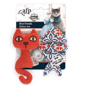 Juguete para Gatos Mejores amigos Gato Naranja y Pescado