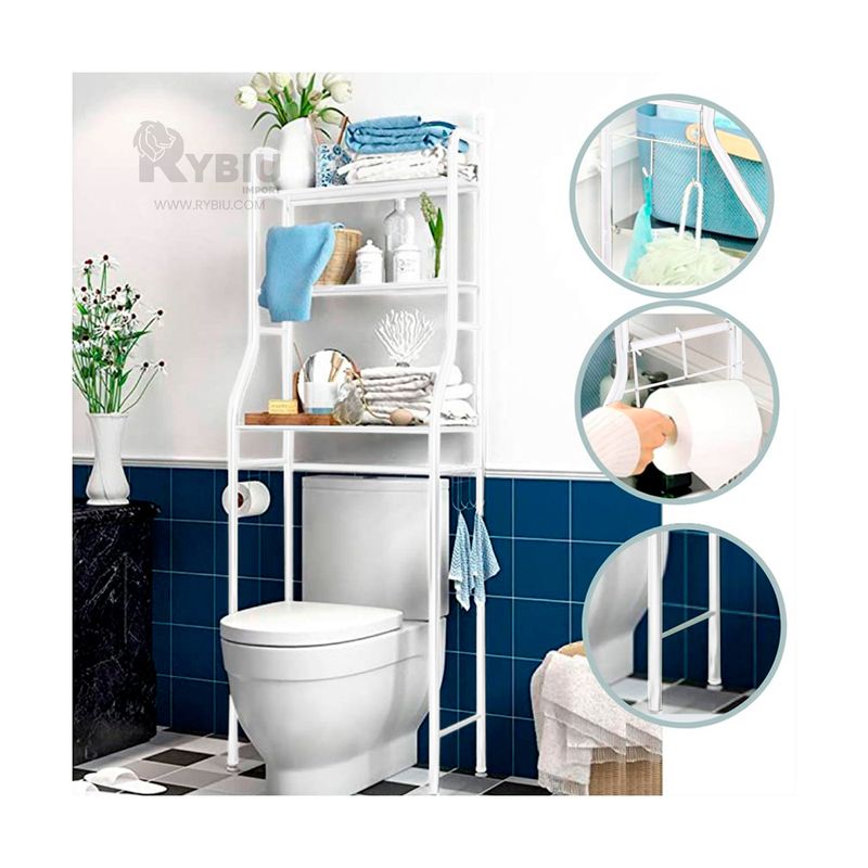 Mueble baño HANG OUT Blanco y azul módulo rectangular B&K