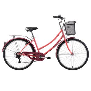 Bicicleta Oxford Cyclotour Aro 26 6V M Coral/Morado - Talla M