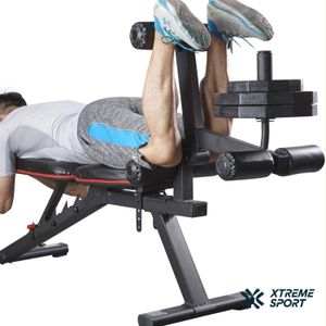 Banca para Pecho, Bicepcs, Piernas con Barra y 20Kg de Discos
