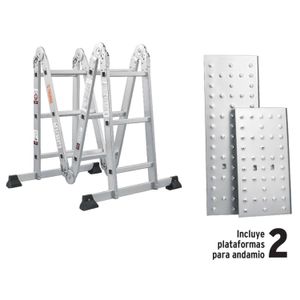 Escalera Multiposición 12 Peldaños Truper Capacidad de Carga 200 Kg Cod. 100495