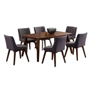 Comedor 6 Sillas Priscila Formas home Plomo