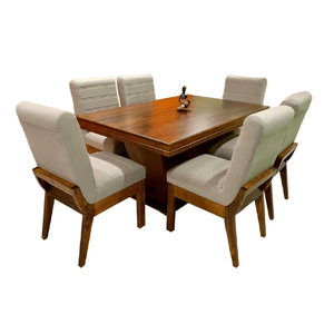 Comedor 6 Sillas Paulus Formas home Beige