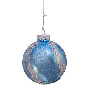 Adornos navideños colgantes Kurt S. Adler GG0870 en Plateado azul de Cristal Metal