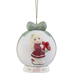 Adornos navideños colgantes Precious Moments 221003 en Multicolor de Cerámica