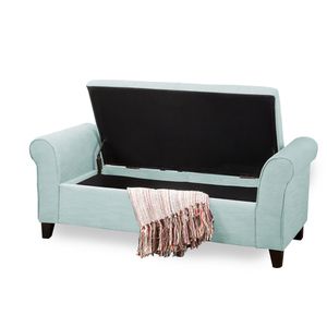 Banqueta Baúl Home Premium Cressy Verde Agua