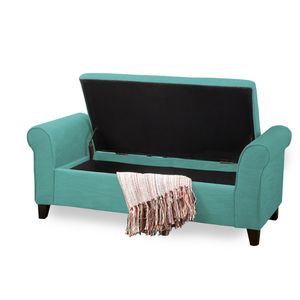 Banqueta Baúl Home Premium Cressy Turquesa