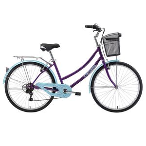 Bicicleta Oxford Cyclotour Aro 26 6V M Morado/Verde - Talla M