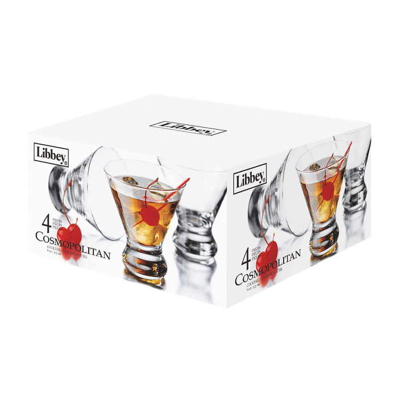 Bicchieri Da Cocktail Libbey Cosmopolitan - Set Da 4 Per Martini E Drink