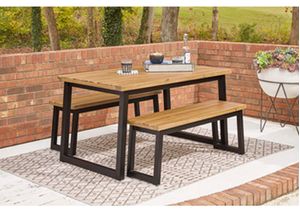 Comedor de Terraza Mobiliari Ashe con 2 Bancas