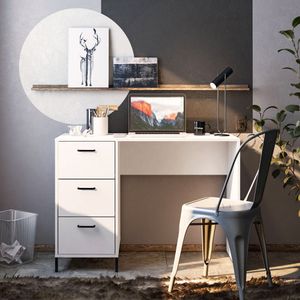 Escritorio Monica 3 Cajones Blanco