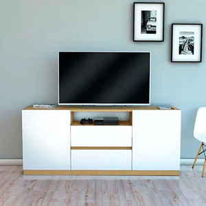 Mesa de TV Mercedes Blanco/Oak 160 cm