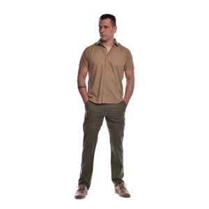 Camisa Ritzy Of Italy Mc Md 3Pe14 Ind Marron5 Hombre