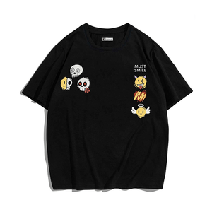 Polo Hombre Yansus Negro con Estampado dibujo