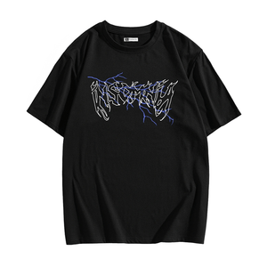 Polo Hombre Yansus Negro con Estampado Letra