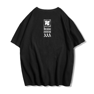 Polo Hombre Yansus Negro con Estampado Letra
