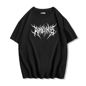 Polo Hombre Yansus Negro con Estampado Letra