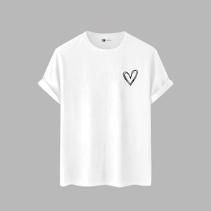 Polo Hombre Yansus Blanco Estampado Corazon