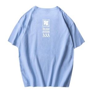 Polo Hombre Yansus Celeste con Estampado Letra