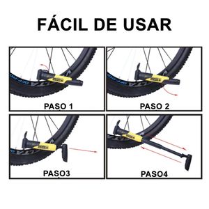 Inflador Bicicleta Pelota Portátil Negro