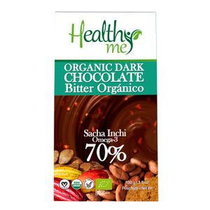 Chocolate 70% Dark con Sacha Inchi Healthy Me x 100 GR