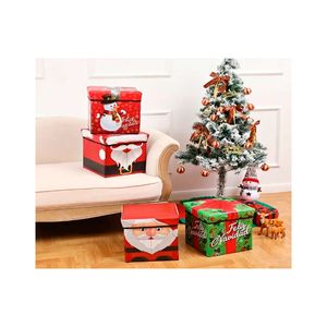Caja Organizadora Puff Navidad Navideño Asiento