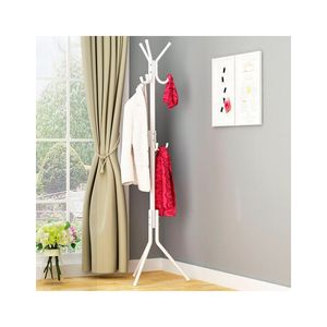 Perchero De Metal Organizador Colgador Estante Blanco