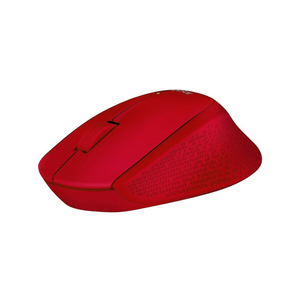 Mouse Óptico Inalámbrico Diseño Curvo Logitech M280 1000 Dpi Rojo