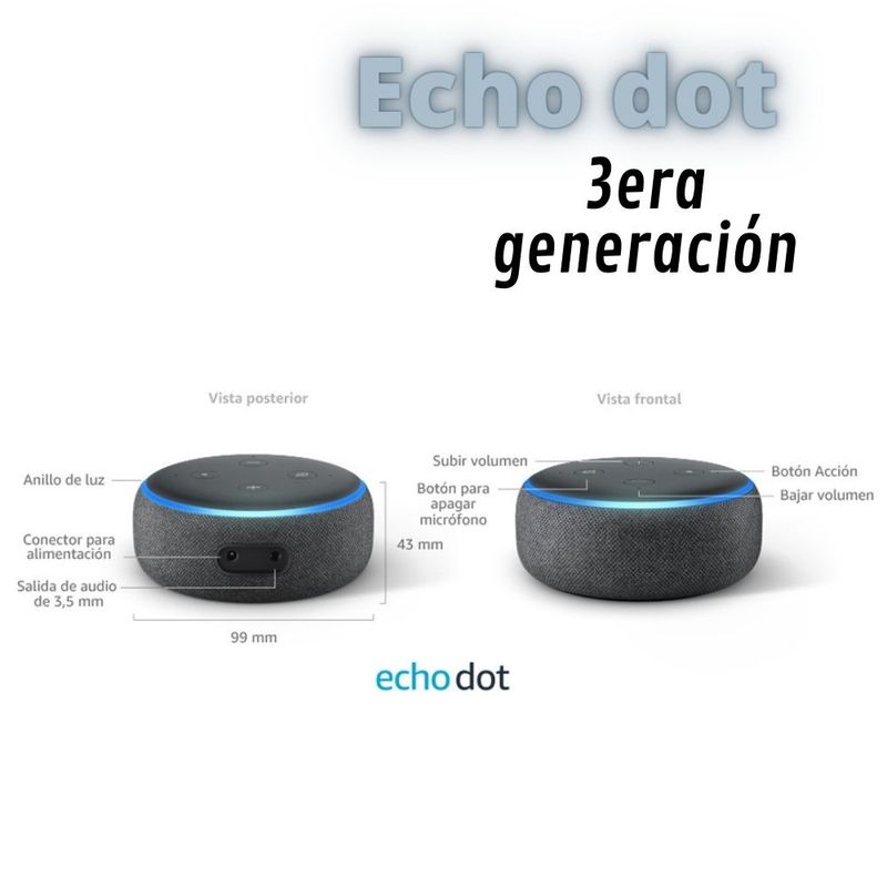 Parlante Inteligente  Echo Dot 3 Negro