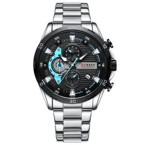 Reloj Lujo Hombre Curren 8402 Cronógrafo Cuarzo