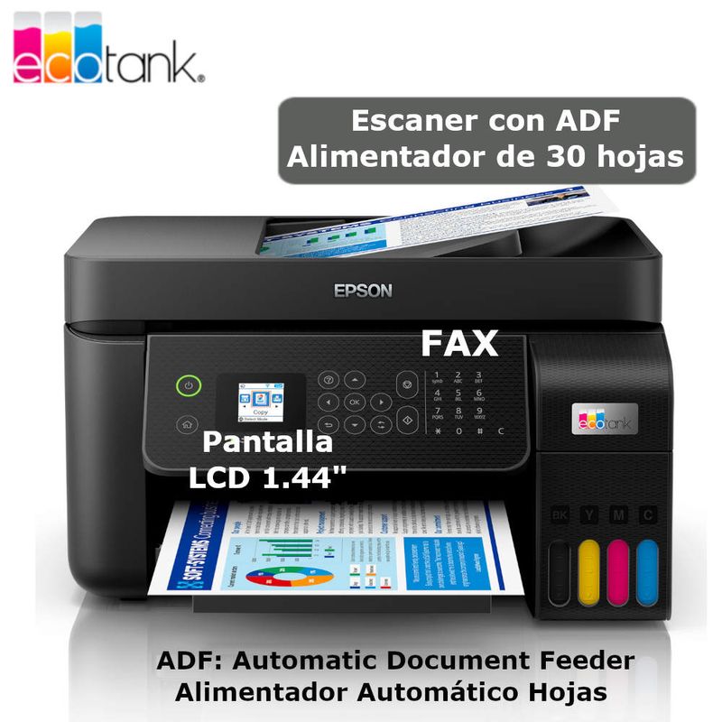 Impresora Multifuncional Epson Ecotank L5290 Imprime Escanea Adf Wifi Real Plaza 8934