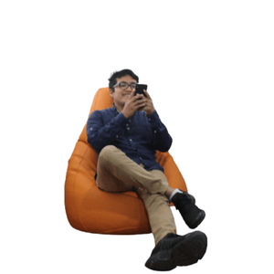 Puff Palmo Pera Mediano Pranna Naranja