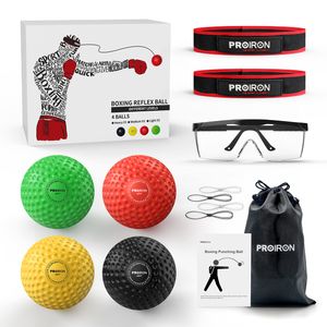 Set de 4 Pelotas Reflex para Entrenamiento de Boxeo
