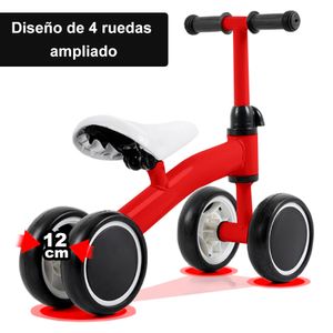 Bicicleta de Equilibrio Para Bebes Niños Rojo